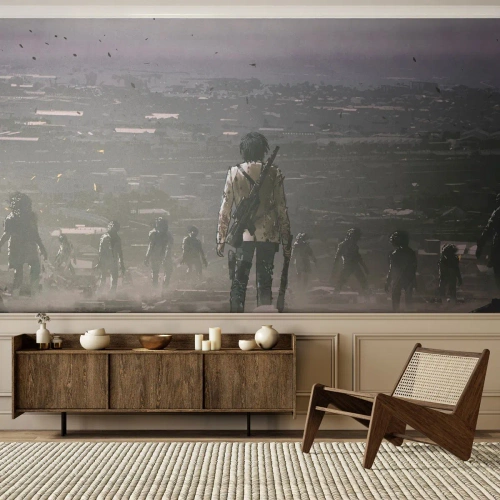Fotobehang Premium Sand - Laatste Rechtvaardige? - Abstractie, Fantasie, Leger - 400x280 cm