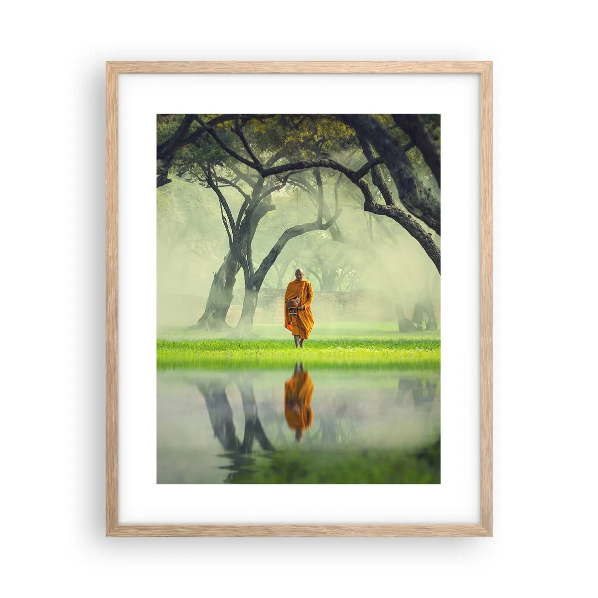 Een poster in een licht eiken lijst - Op weg naar verlichting - 40x50 cm