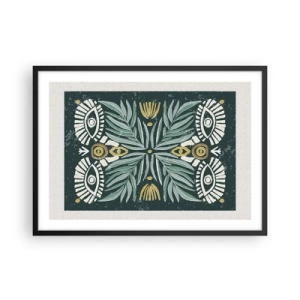 Poster in een zwarte lijst - Als een volksuitsnede - 70x50 cm