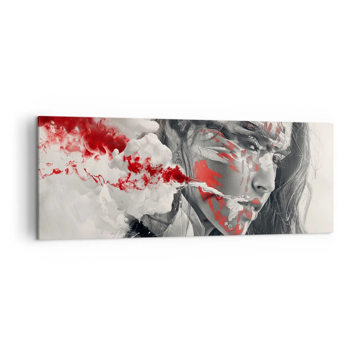 Schilderen op canvas - In de dampen van absurditeit - 140x50 cm