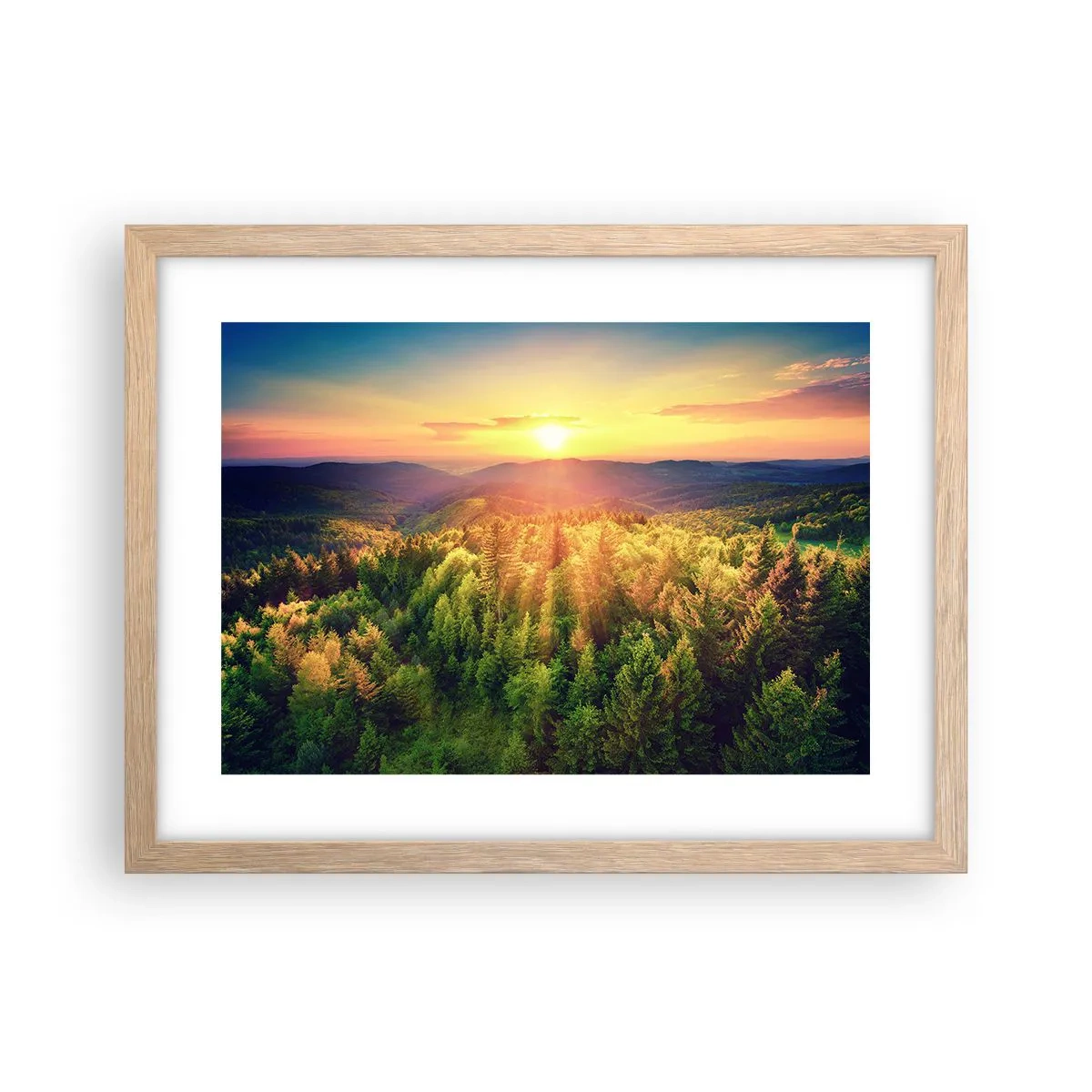 Een poster in een licht eiken lijst - Hoekpunten en topjes - 40x30 cm