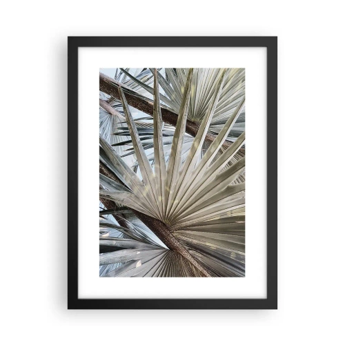 Poster in een zwarte lijst - Fans in de tropen - 30x40 cm