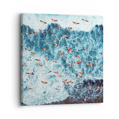 Schilderen op canvas - De kustparade - 30x30 cm