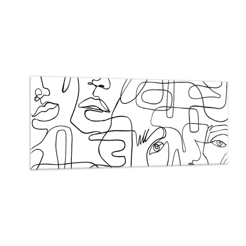 Schilderen op glas - In verwarde emoties - 100x40 cm