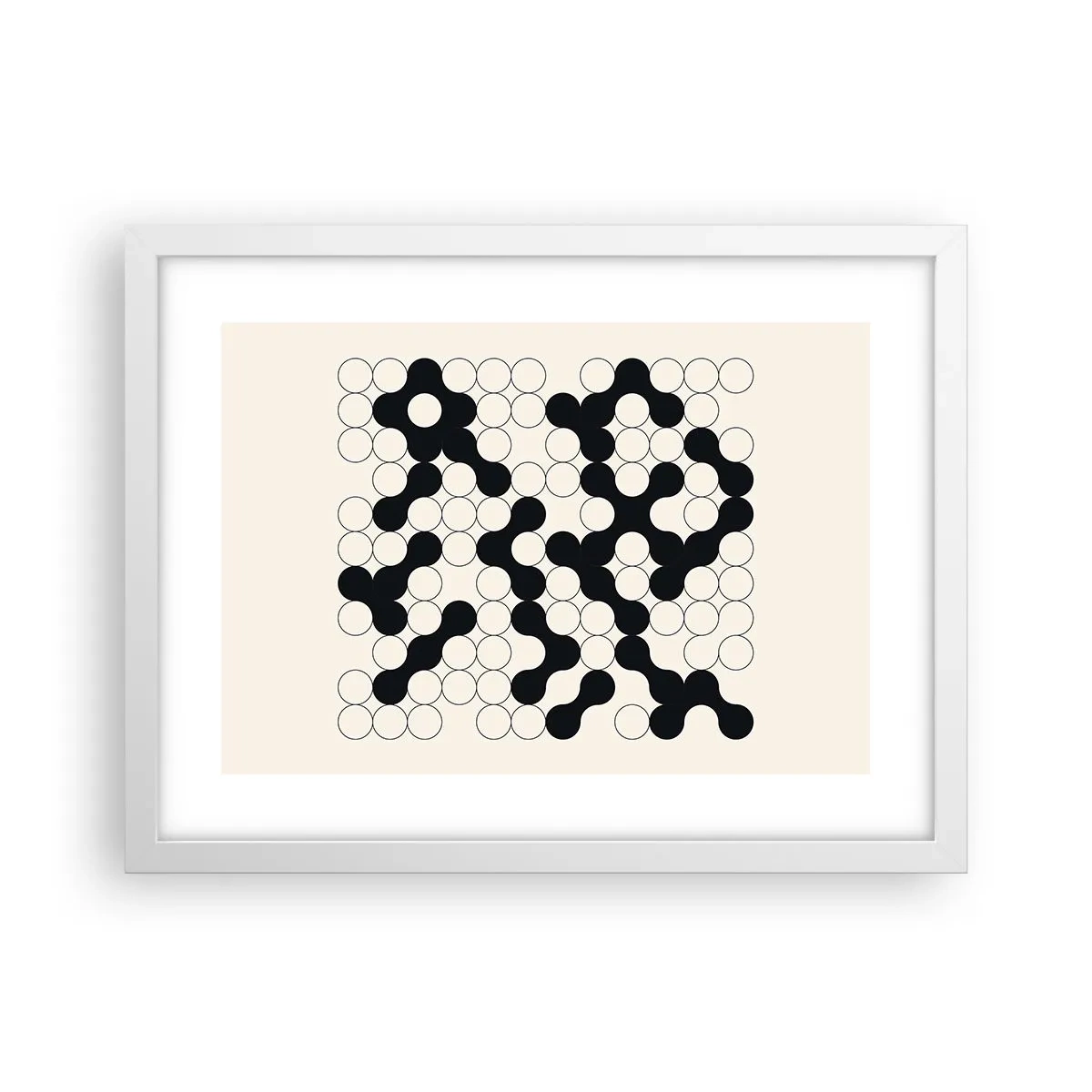 Poster in een witte lijst - Chinees spel – variatie - 40x30 cm