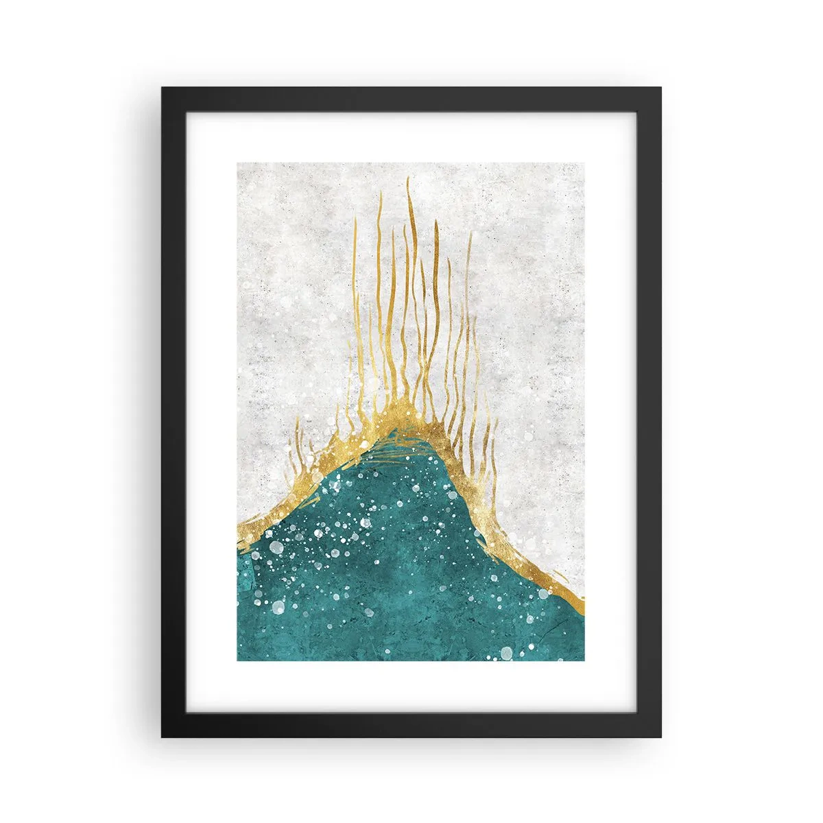 Poster in een zwarte lijst - Gouden vloed - 30x40 cm