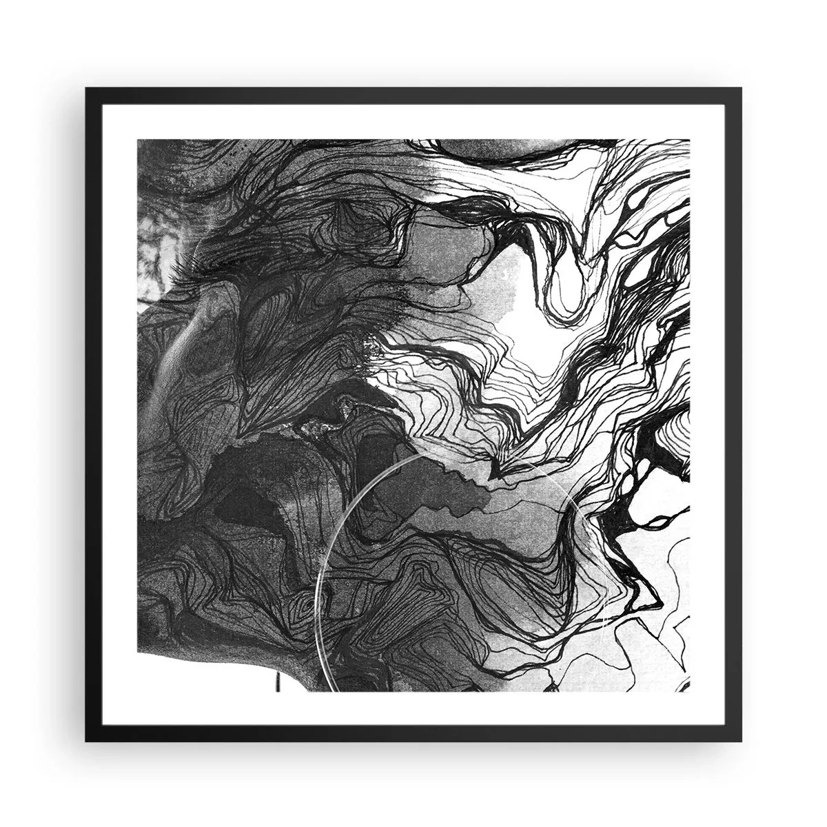 Poster in een zwarte lijst - Verstrikt in dromen - 60x60 cm