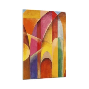 Schilderen op glas - Kathedraal van de zon - 80x120 cm