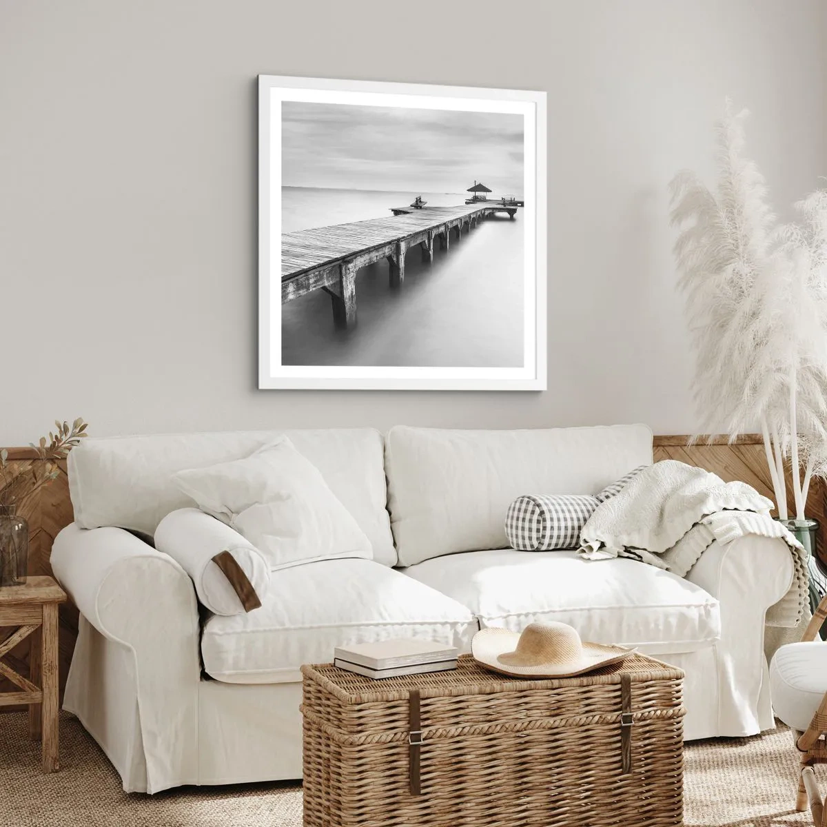 Poster in een witte lijst - In de verte - 40x40 cm