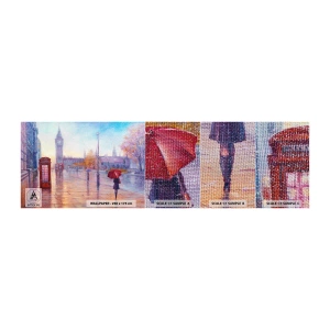 Fotobehang Monster Premium Canvas - Herfstdag in Londen - Stad, Londen, Architectuur - 100x30 cm
