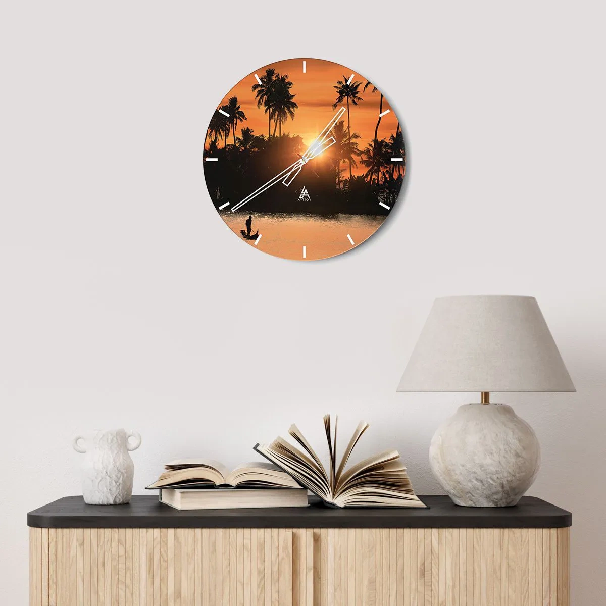 Wandklok - Klok - Tijd om te ontspannen - 30x30 cm