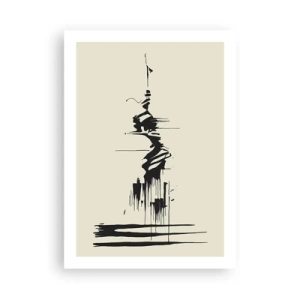 Poster - Overhaaste abstractie - 50x70 cm