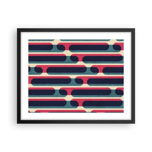 Poster in een zwarte lijst - In de diepte en vooruit - 50x40 cm