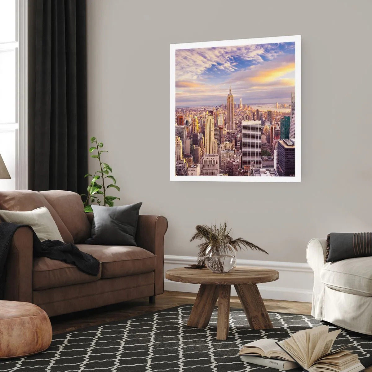 Poster - Reik alleen naar de wolken - 50x50 cm