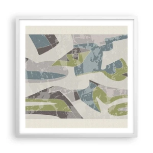 Poster in een witte lijst - Compositie achter het glas - 60x60 cm