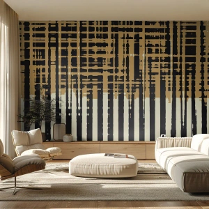 Fotobehang Premium Sand - Architecturale abstractie - Abstractie, Deel, Lijnen - 100x70 cm