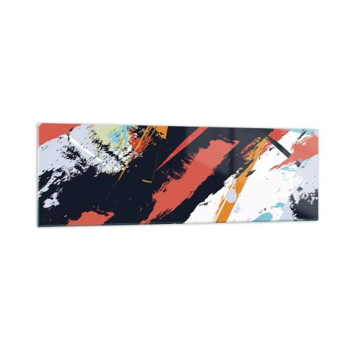 Schilderen op glas - Dynamische compositie - 160x50 cm