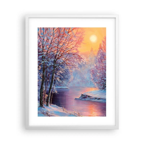 Poster in een witte lijst - De kleuren van de winter - 40x50 cm