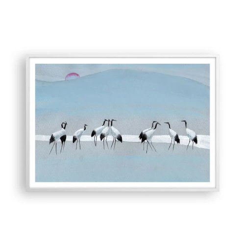 Poster in een witte lijst - Na een warme dag - 100x70 cm