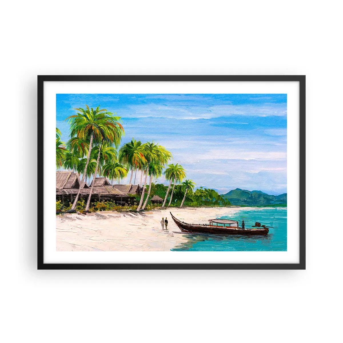 Poster in een zwarte lijst - Een exotische droom - 70x50 cm