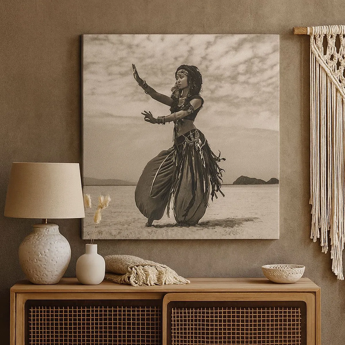 Schilderen op canvas - De dans van de zuidelijke eilanden - 30x30 cm