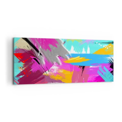 Schilderen op canvas - Man, man, man en weer man - 100x40 cm