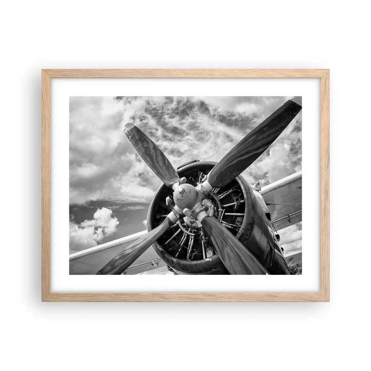 Een poster in een licht eiken lijst - Veroveraar van de lucht - 50x40 cm