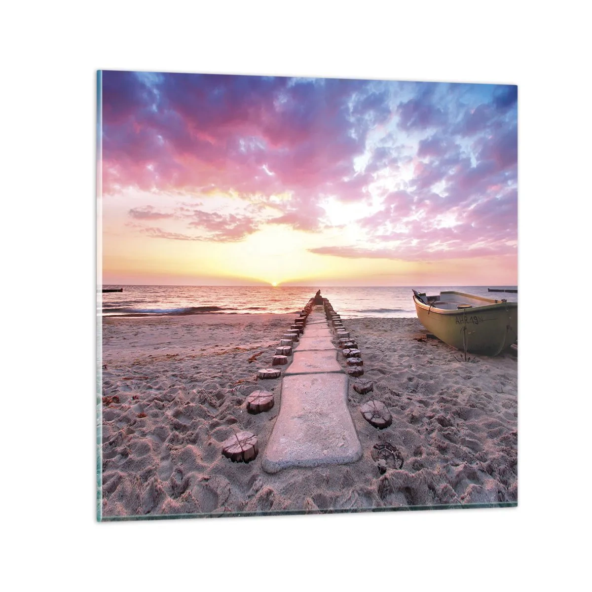Schilderen op glas - Een moment van diepe ervaring - 70x70 cm