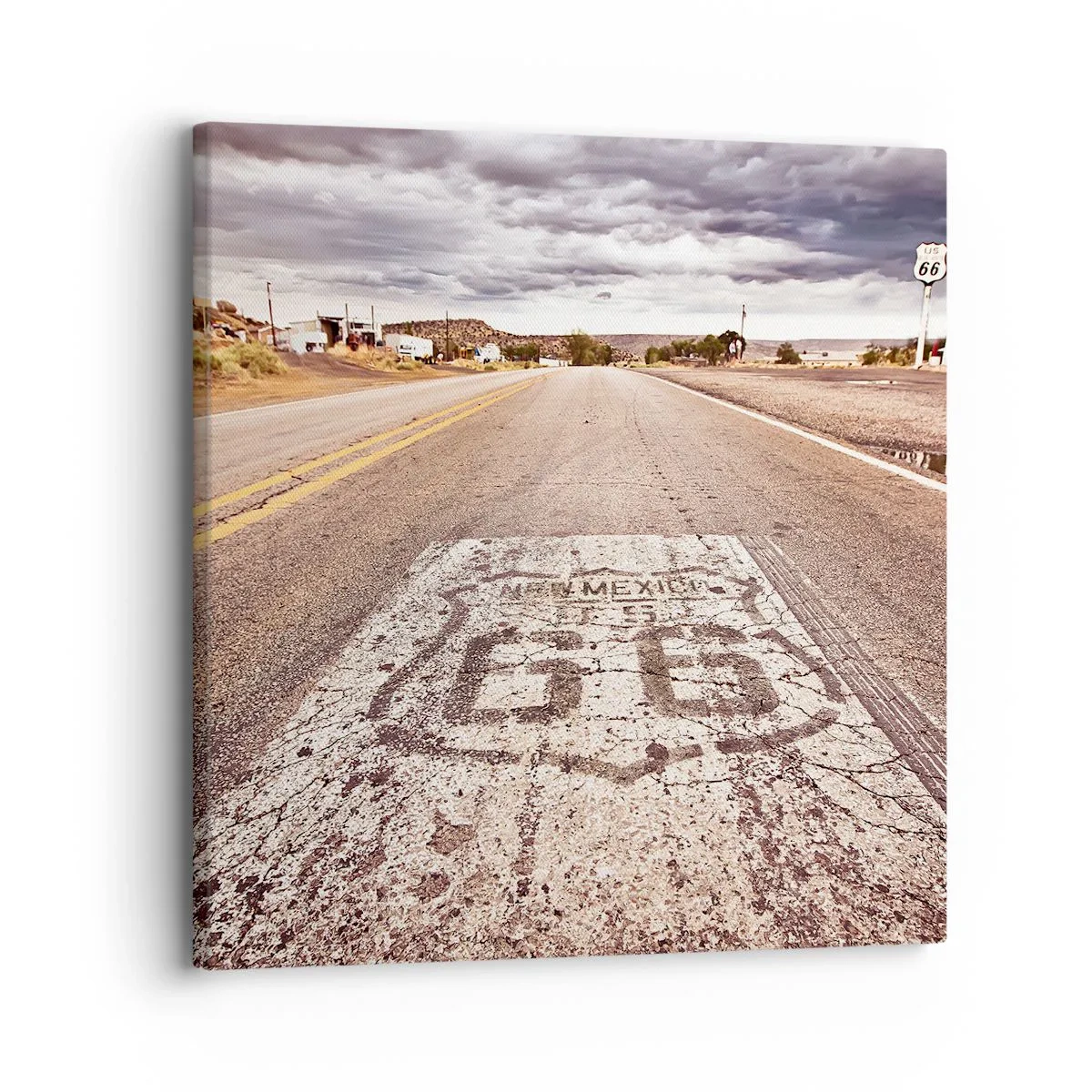 Schilderen op canvas - Mother Road - een Amerikaanse legende - 30x30 cm
