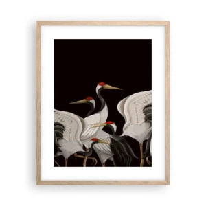 Een poster in een licht eiken lijst - Vogel spullen - 40x50 cm