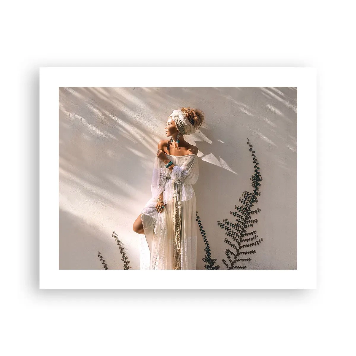 Poster - De zon en het meisje - 50x40 cm