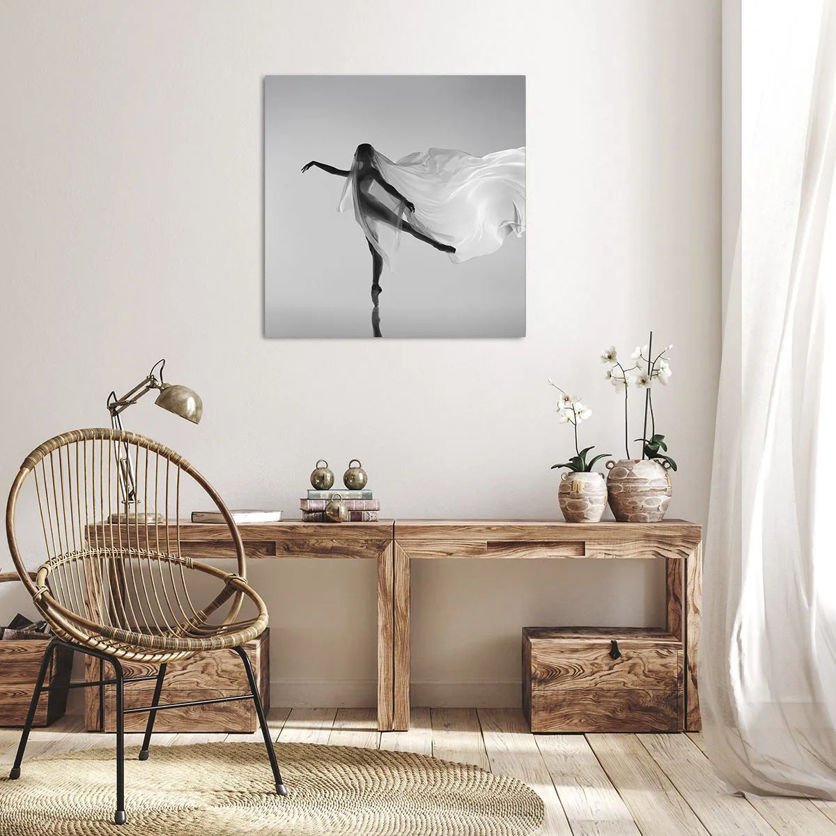 Schilderen op canvas - Lichtheid en gratie - 50x50 cm