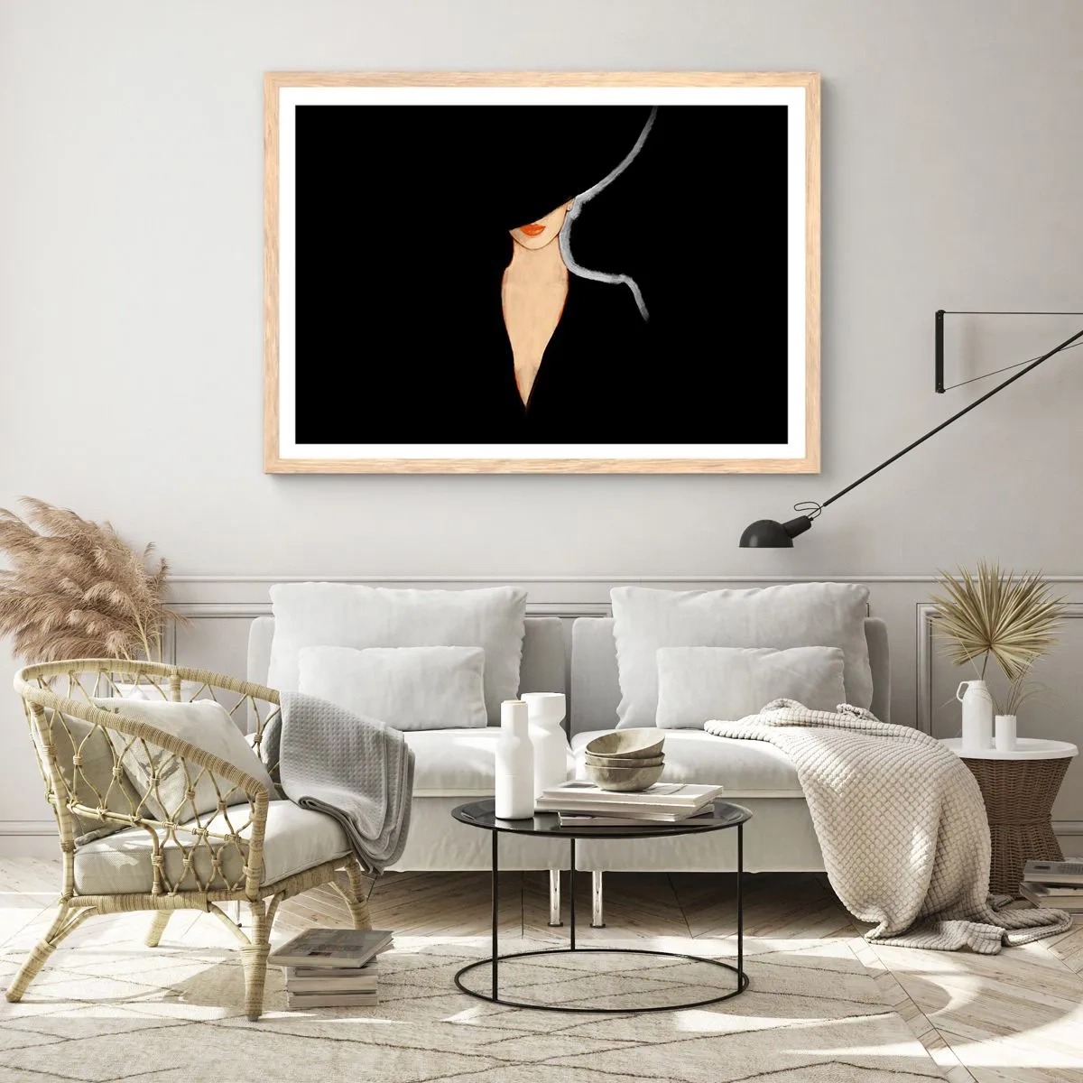 Een poster in een licht eiken lijst - Elegantie en stijl - 100x70 cm