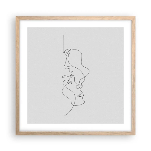 Een poster in een licht eiken lijst - De hitte van bittere verlangens - 50x50 cm