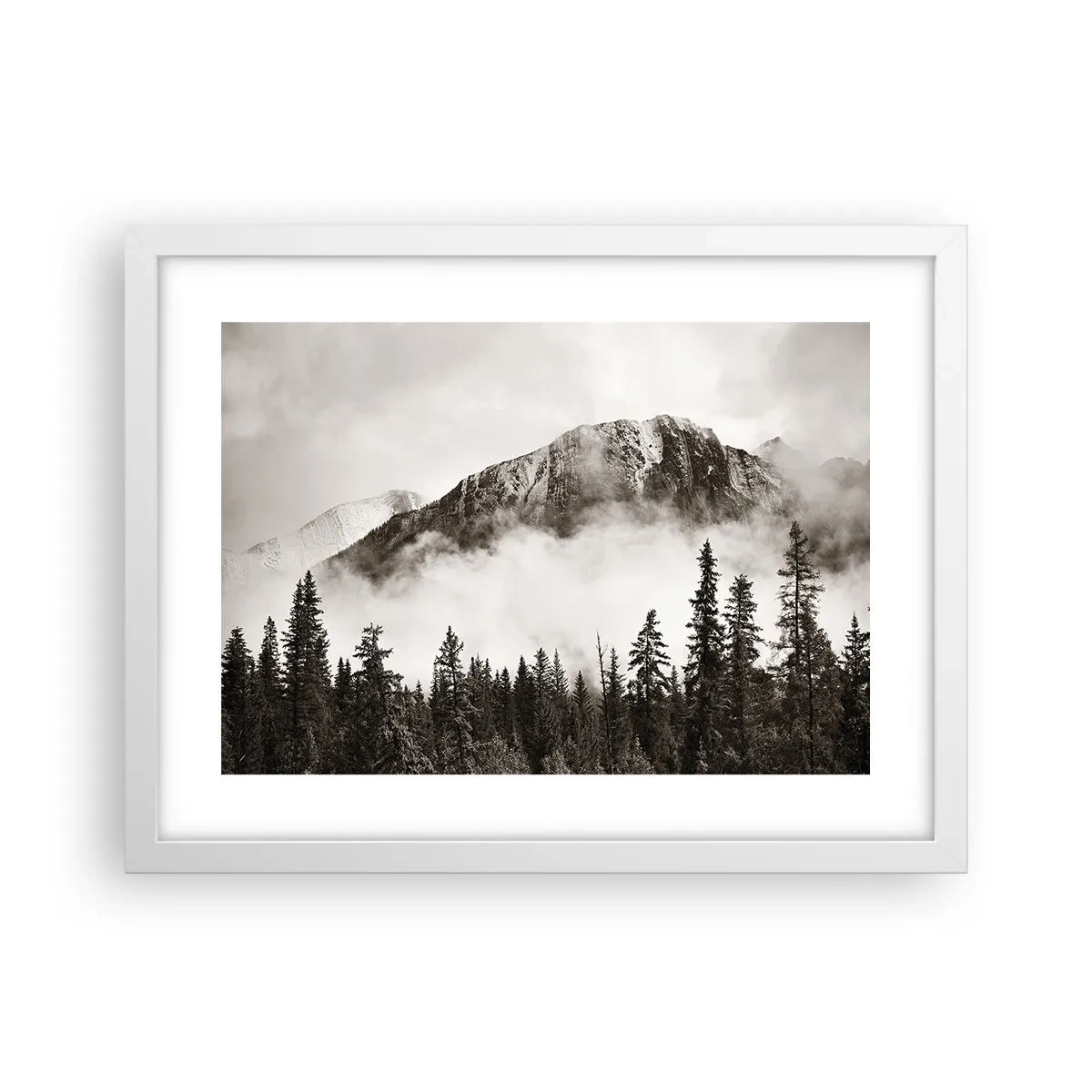 Poster in een witte lijst - Granieten liniaal - 40x30 cm