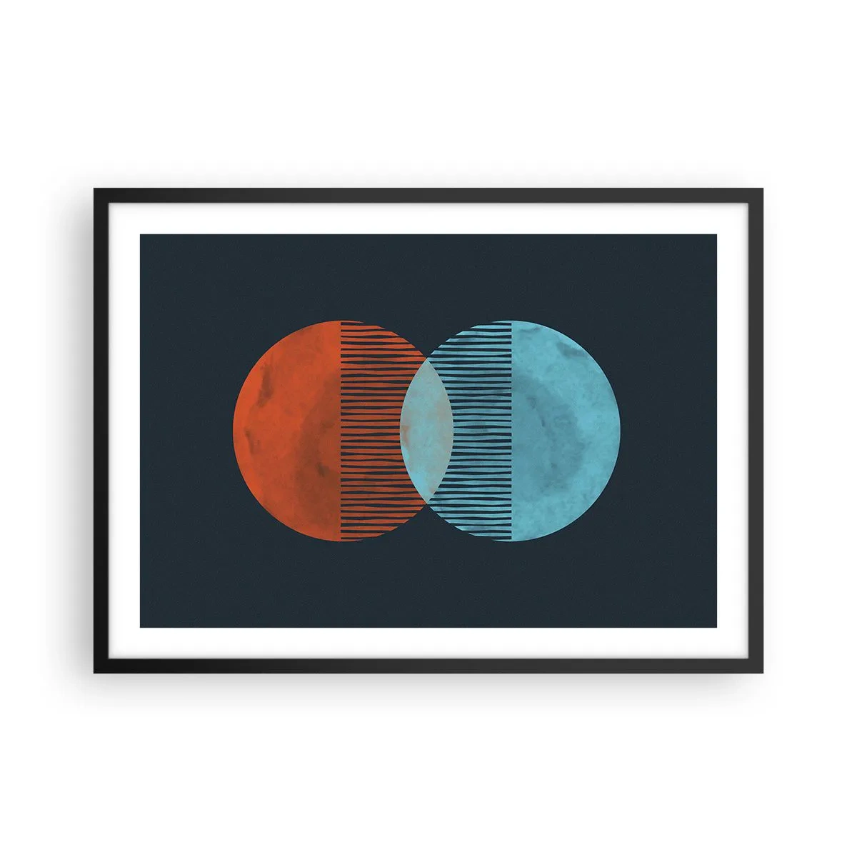 Poster in een zwarte lijst - Astronomische fantasie - 70x50 cm