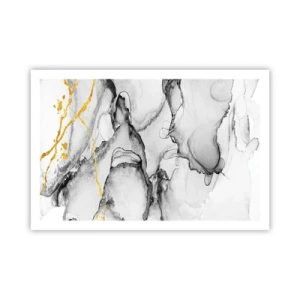 Poster - Compositie met een gouden motief - 91x61 cm