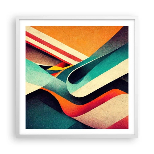 Poster in een witte lijst - Intensieve compositie - 60x60 cm