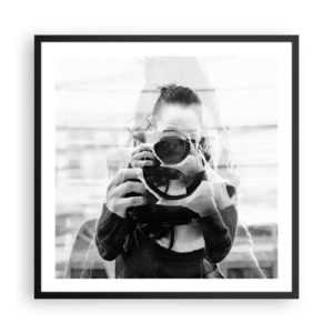 Poster in een zwarte lijst - Maker en materiaal - 60x60 cm