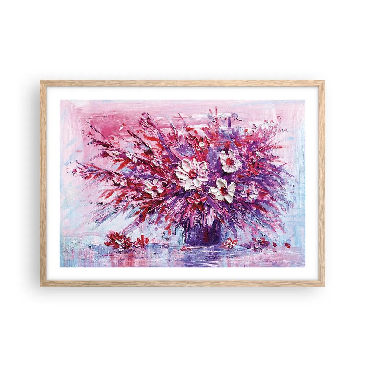 Een poster in een licht eiken lijst - Onschuld en passie - 70x50 cm