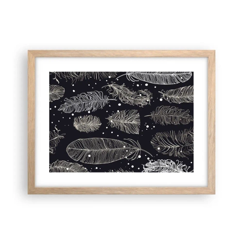 Een poster in een licht eiken lijst - Gevederde kant - 40x30 cm