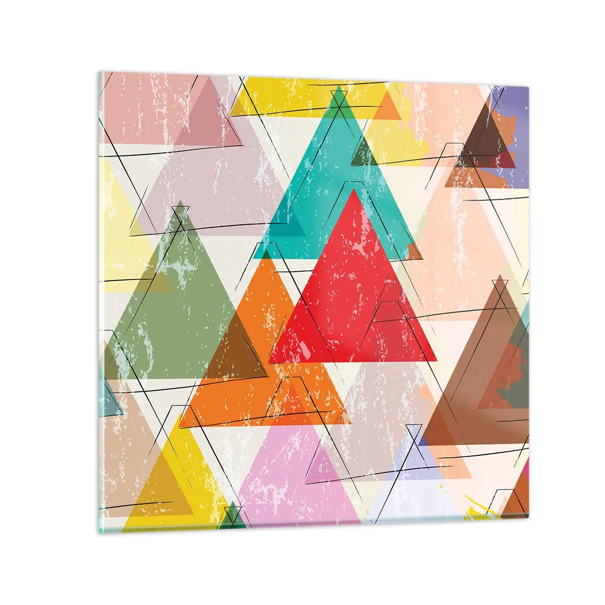 Schilderen op glas - Onzinnige praat uitslaan - 50x50 cm