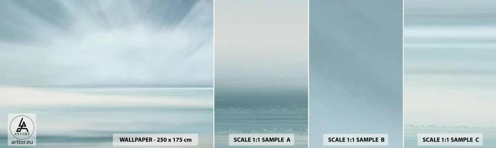 Fotobehang Staaltje Standard Eco - Vrede tot aan de horizon - Helder, Deel, Lucht - 100x30 cm