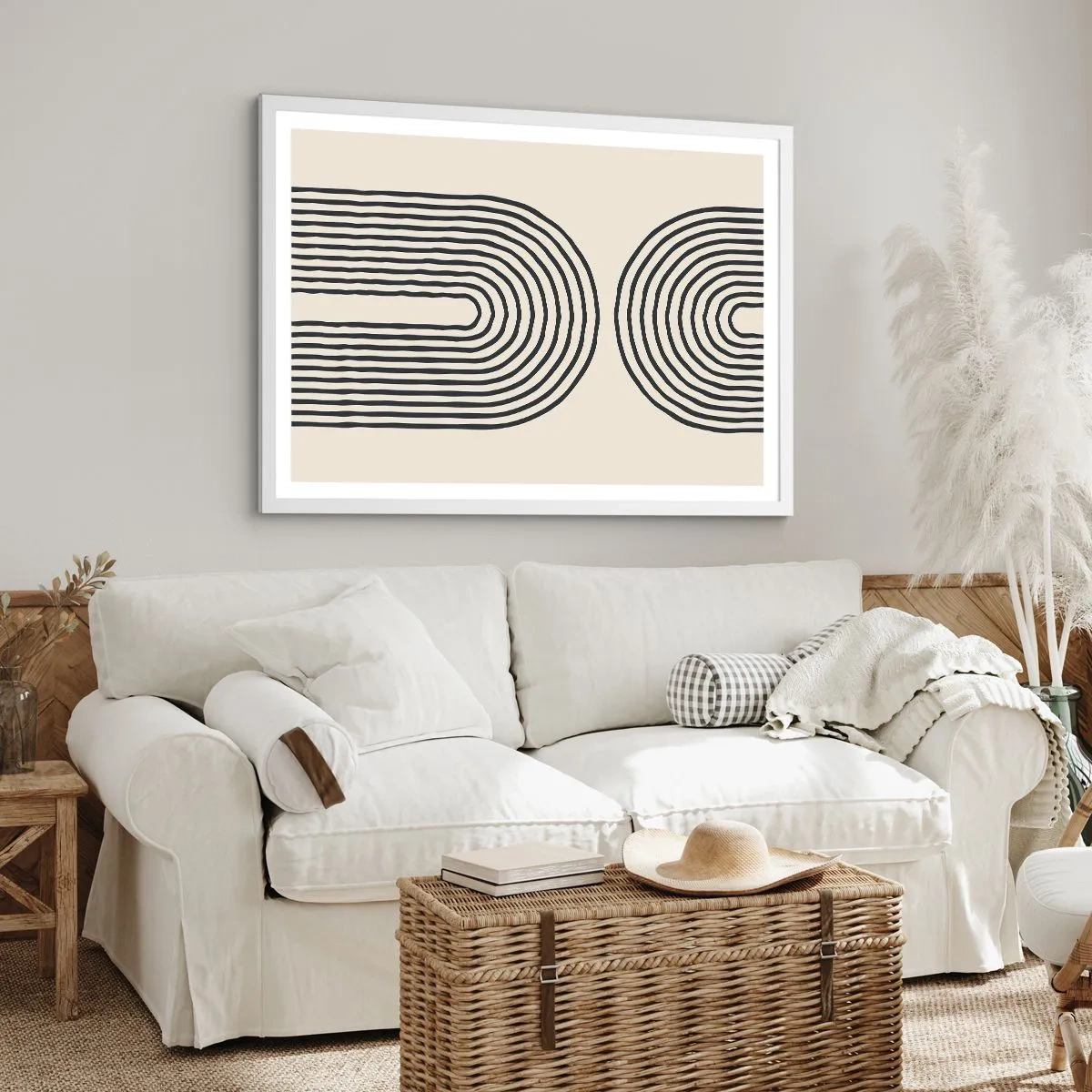 Poster in een witte lijst - In een ogenblik ... - 70x50 cm