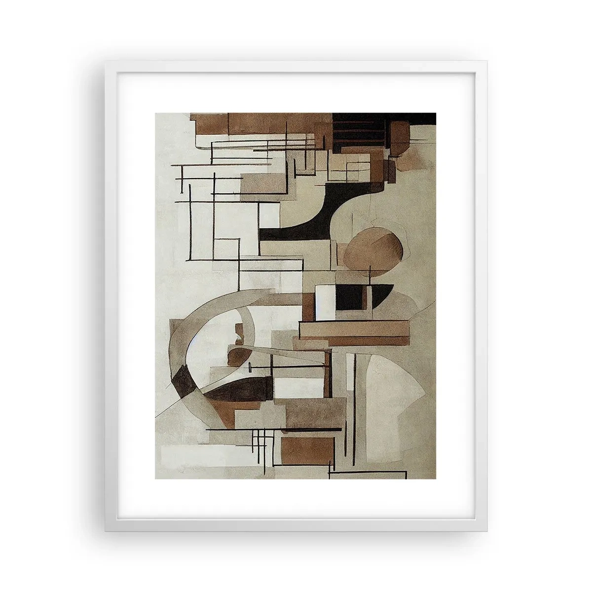 Poster in een witte lijst - Stadslandschap 2.0 - 40x50 cm