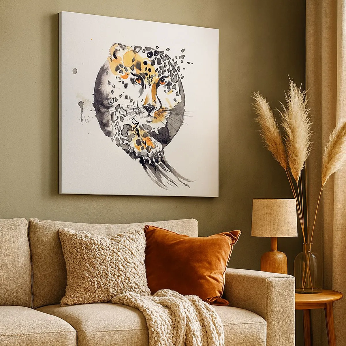 Schilderen op canvas - Roofzuchtige schoonheid - 30x30 cm