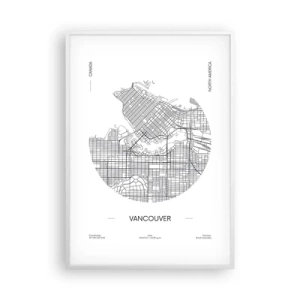 Poster in een witte lijst - Anatomie van Vancouver - 70x100 cm