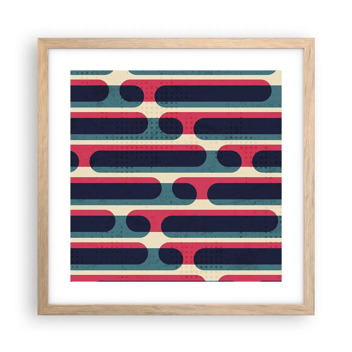 Een poster in een licht eiken lijst - In de diepte en vooruit - 40x40 cm