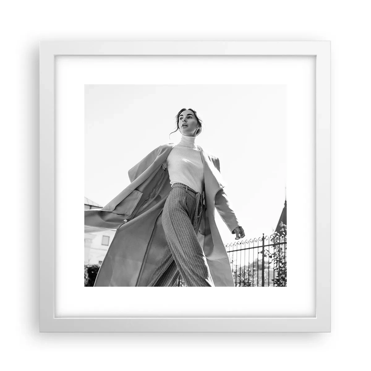 Poster in een witte lijst - Ga je mee? - 30x30 cm