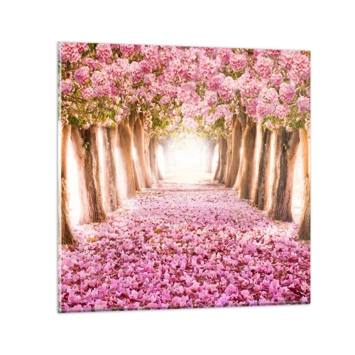 Schilderen op glas - De weg naar het paradijs - 70x70 cm